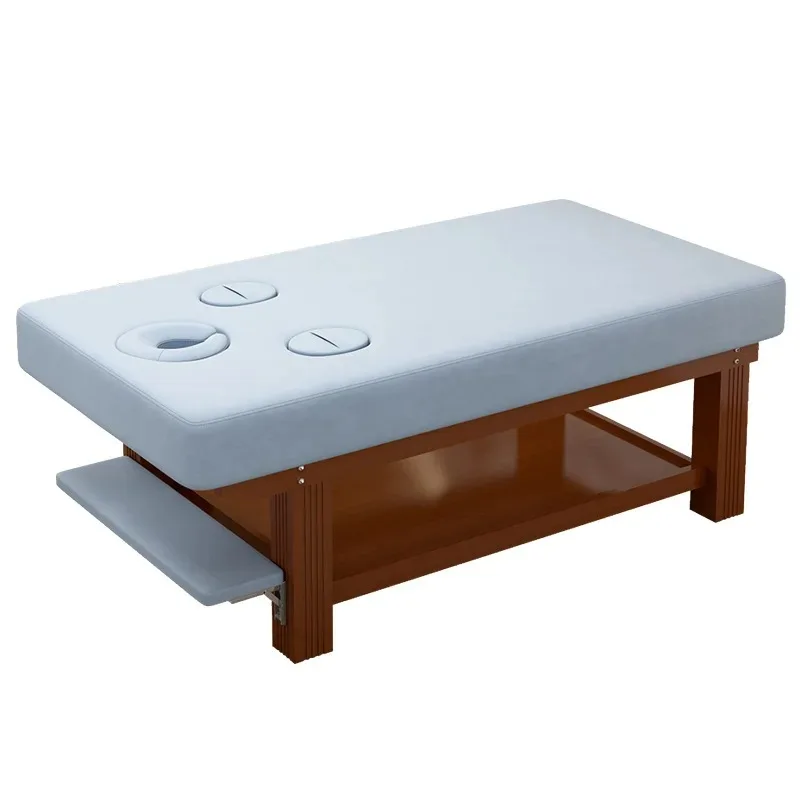

Premium Solid wood massage massage bed, special tattoo embroidery eyelashes with arm hole physiotherapy bed for beauty salons