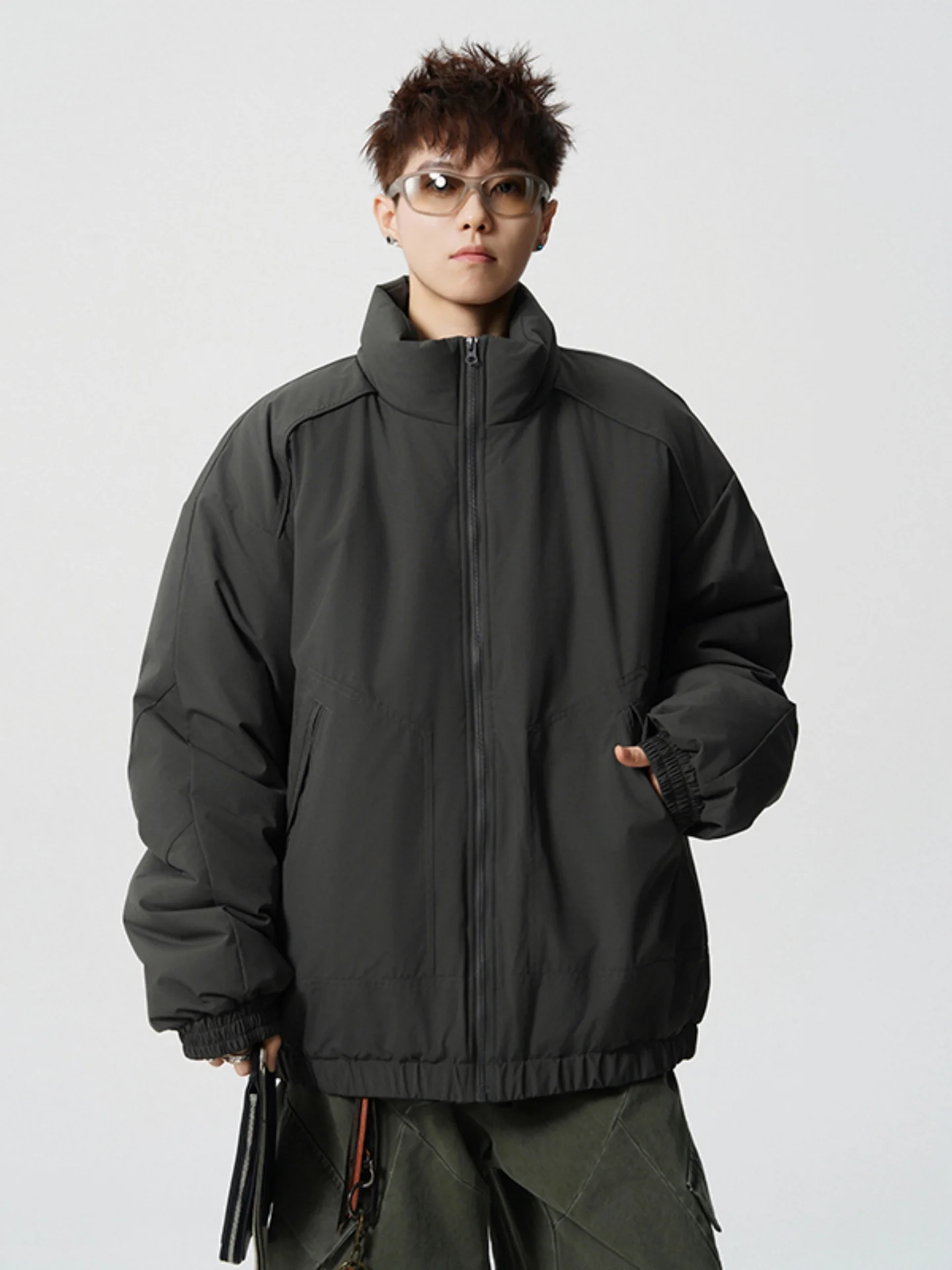 

Американская зимняя куртка-парка для мужчин с воротником-стойкой, утепленная, из хлопка, молодежная, модная верхняя одежда