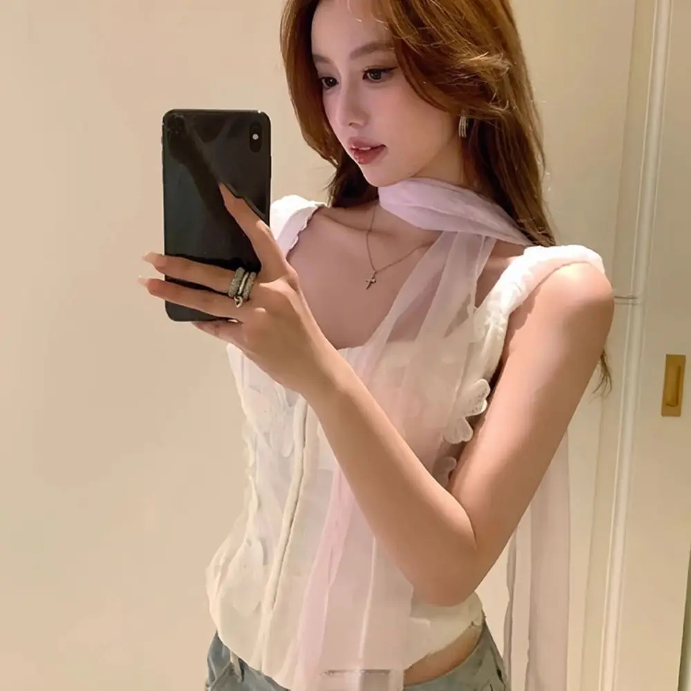 Тонкий длинный шелковый шарф, регулируемый элегантный шифоновый шелковый шарф, аксессуары для одежды, мягкая лента, шейный платок, украшение для платья