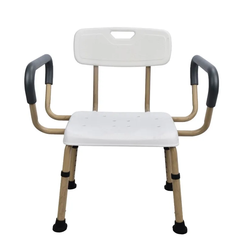 

Bathroom bath chair with foam armrest and small back shower stool