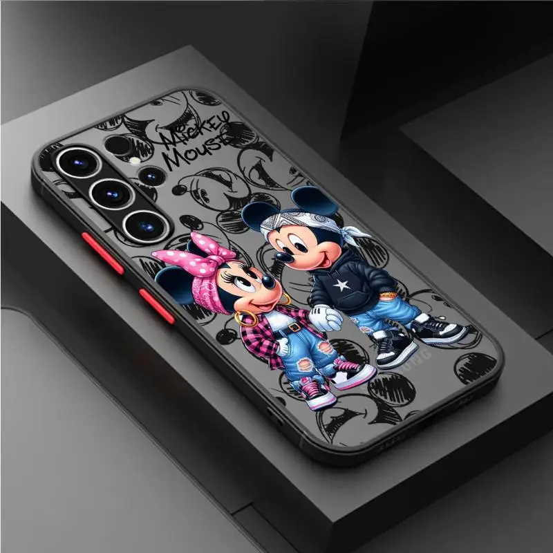 Custodia opaca Disney Mickey Minnie Mouse per Samsung Galaxy S22 S24 S23 S20 S21 FE S10 Plus Capa Note 20 Ultra 10 Lite Phone Fundas