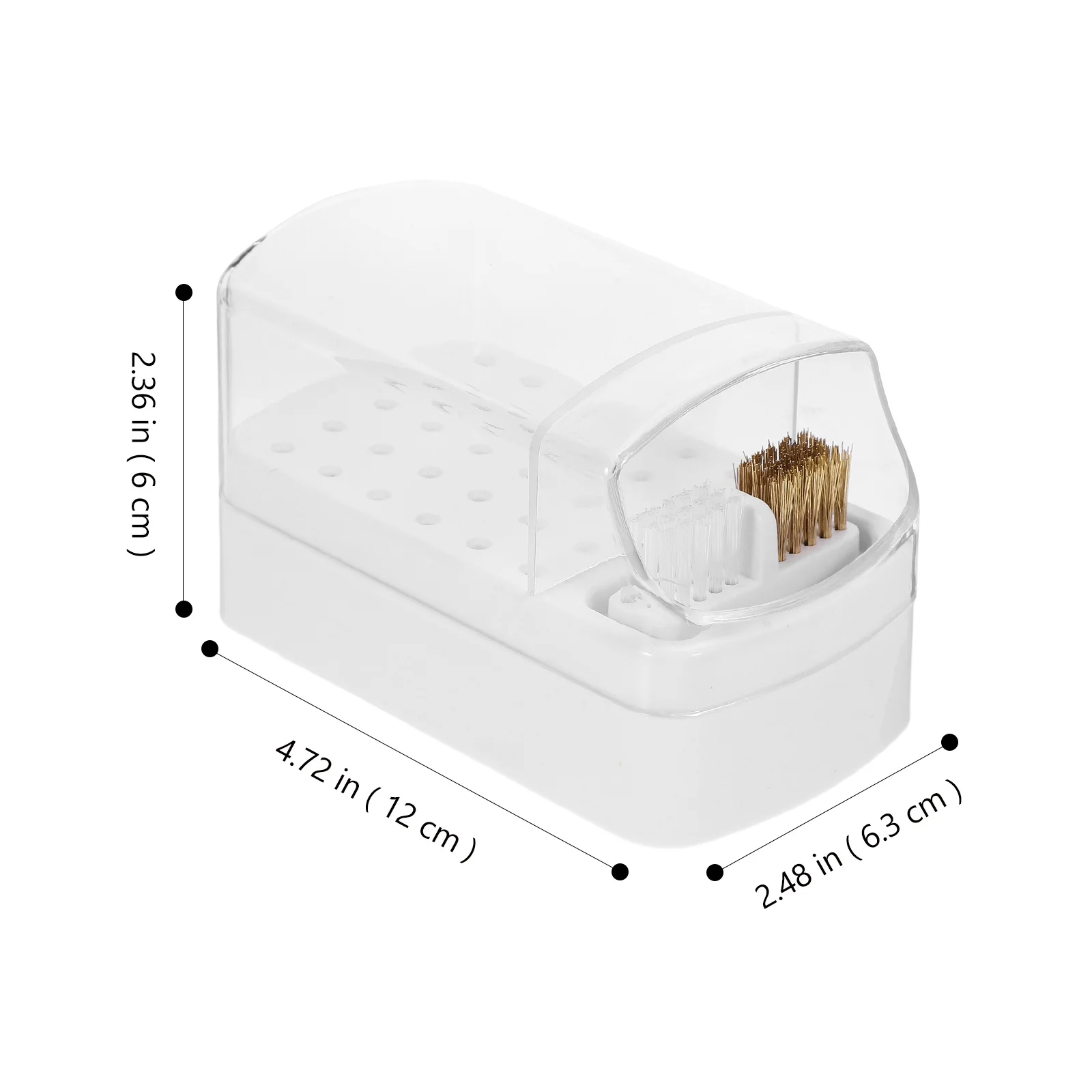 Scatola portaoggetti per punte da trapano per unghie Organizzatore trasparente Salone professionale Uso domestico Strumento per manicure Display Scelta regalo
