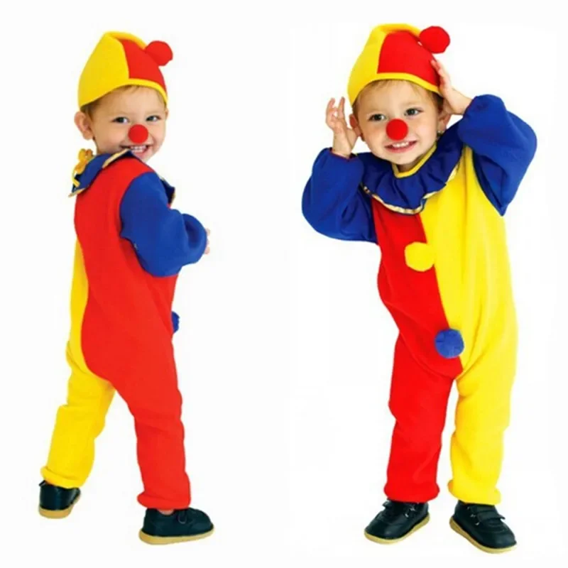 Halloween Clown Circus Cosplay Costumes Carnival Children Kids Boys Girls Baby Birthday Carnival Party Dress