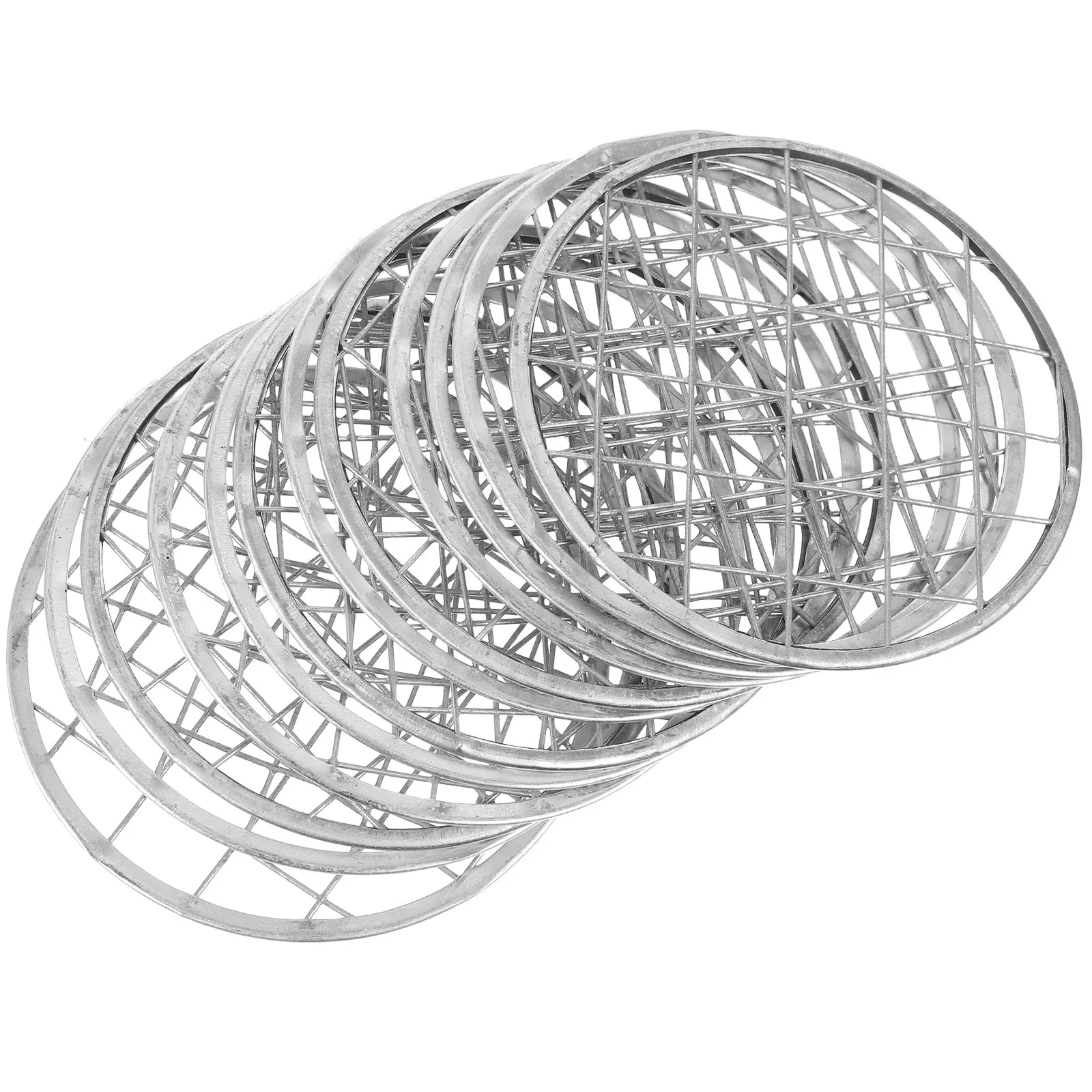 

12Pcs Mason Jar Flower Grid Metal Vase Floral Grid Sturdy Stable Design Easy to for Weddings Parties Home Styling