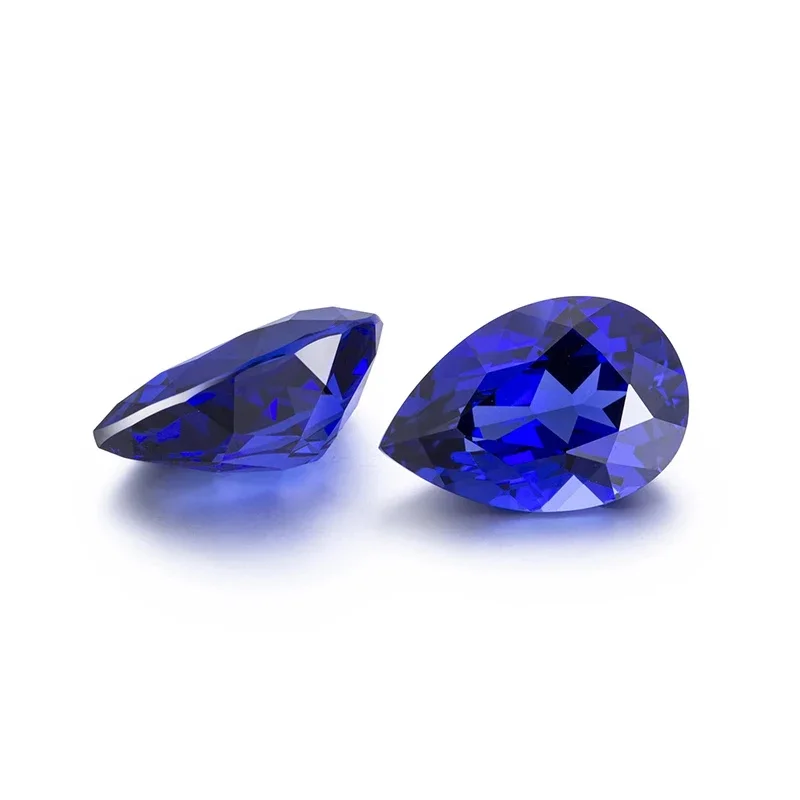 Factory Wholesale Certified Loose Royal Blue Sapphire Pear Cut Gemstone for Jewelry Making High Quality Natural Gemstones Bulk