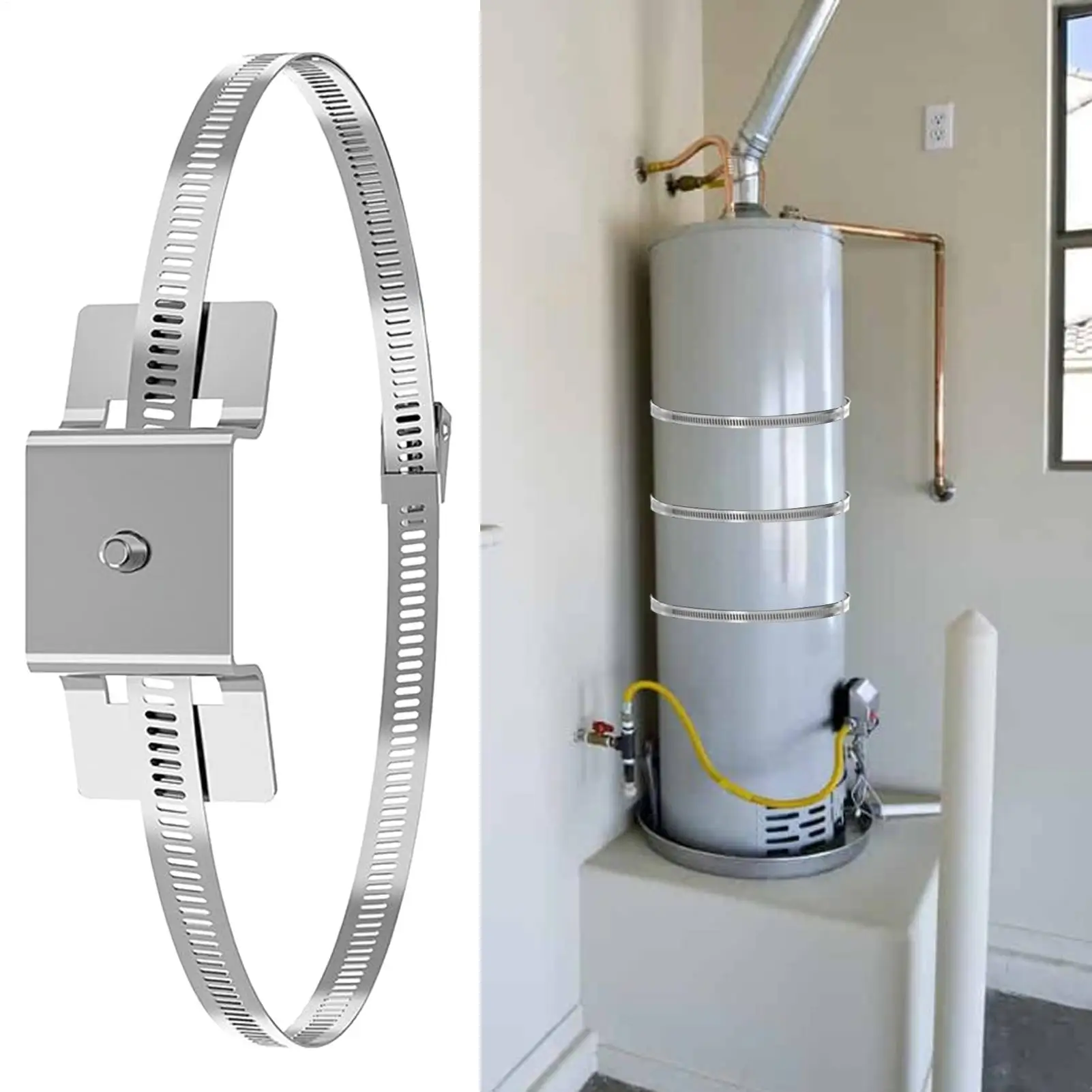 Pole Brackets 2 Pieces Street Sign Mounting Bracket Adjustable Metal Hardware For Round Telephone Pole Rod Cameras Solar Panel