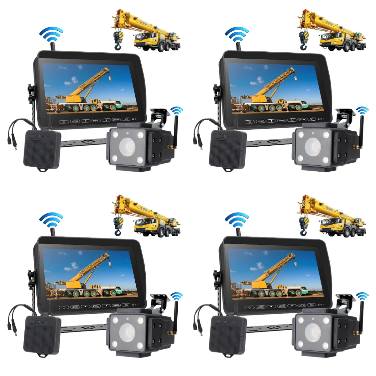 

1080p 30X Tower Crane Wireless System with Rear and Front Cameras Waterproof AHD Image Sensor for Blind Zone Monitoring