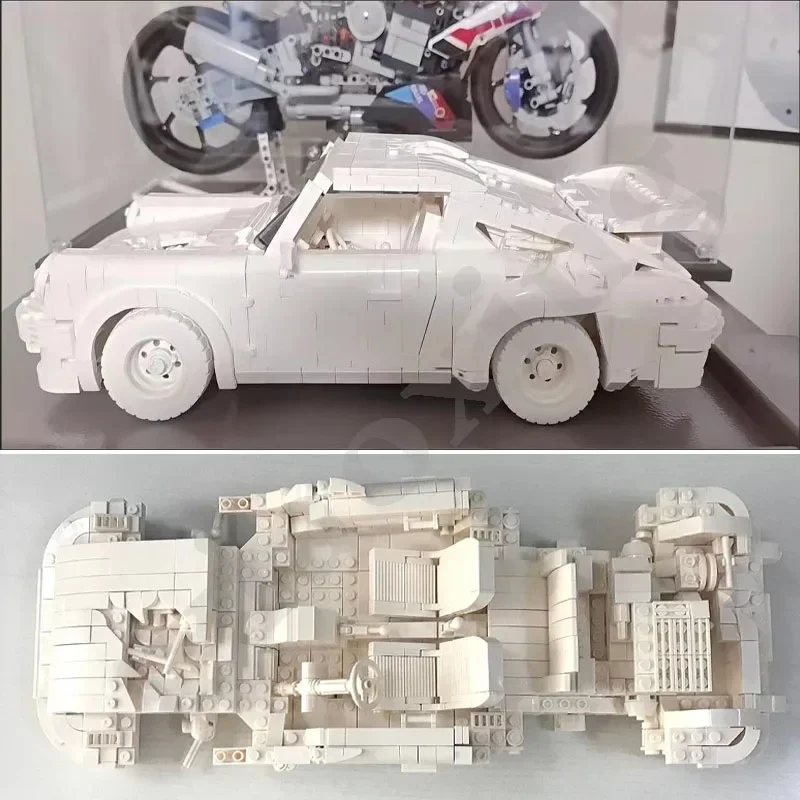 Classic 10295 White Corrosion-Resistant Erosion 42056 Racing MOC Building Block Toy Car DIY Birthday Gift, Adult Christmas Gift