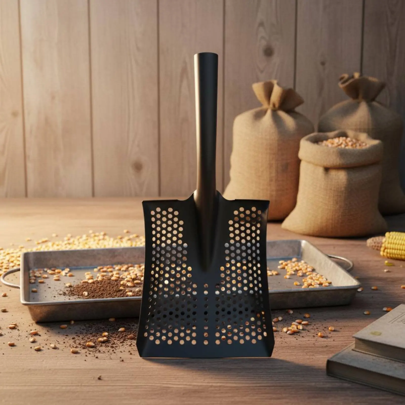 2 Pieces Hole Drain Shovel Heavy Duty Perforated Shovel Garden Tool Easy to Penetrate Ground Long-Lasting for Farm Use