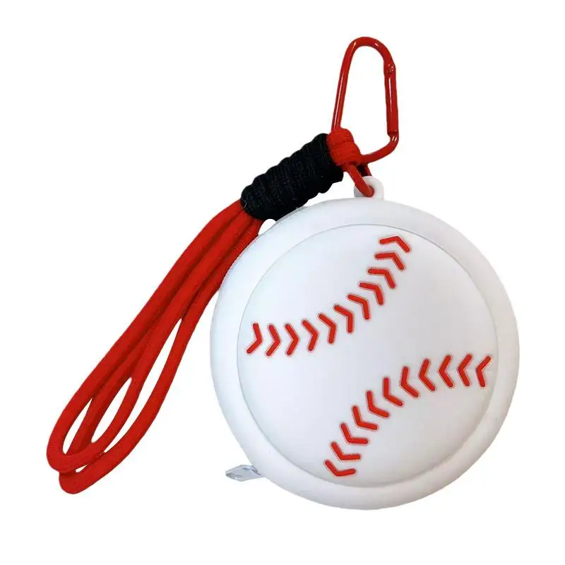 /Vly/New Cartoon Sporty Storage Bag Basketball Football Keychain Coin Purse Volleyball Baseball Key Ring Wallet Earphone Case