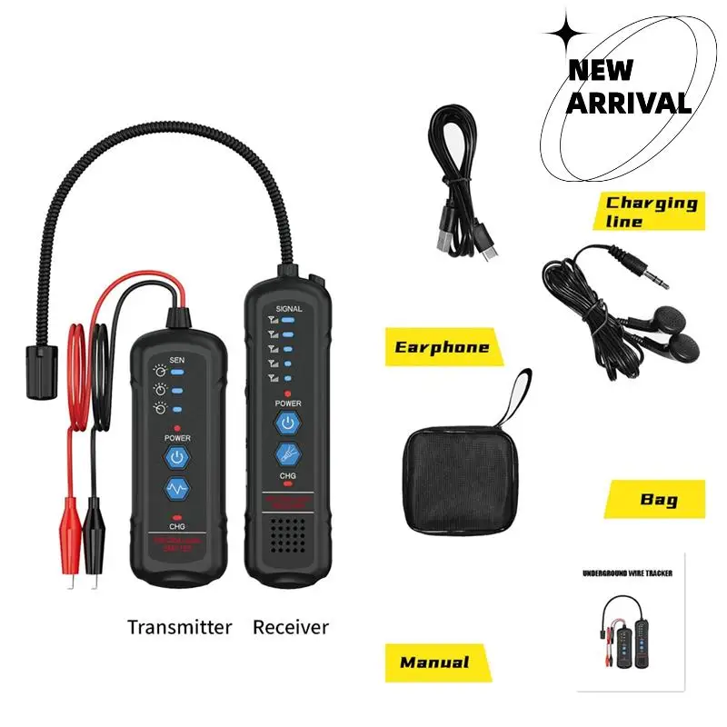 Underground Wire Locator Detects Buried Power Cable Electrical Circuit Tracer Detects Buried Power Cable Locator-Y47A