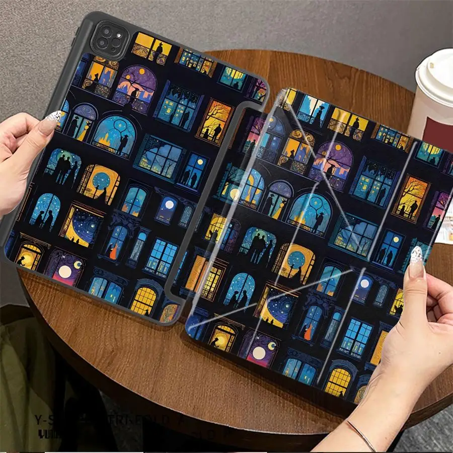 

City Silhouettes Tablet Case For iPad Air 4 5 M3 M2 1 2 M4 11inch Pro 2025 Pro 11th 10th 9th 8th 7th 12.9inch Mini 6 7 Holder