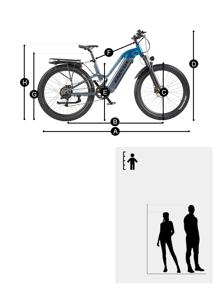 2026 KIMDYMA K02 Elektrofahrrad 27,5 Zoll Allterrain-Reifen 70-80KM Reichweite 25KM/h Geschwindigkeit 48V20AH Abnehmbarer Akku 9-Gang E-Bike – Detail 23