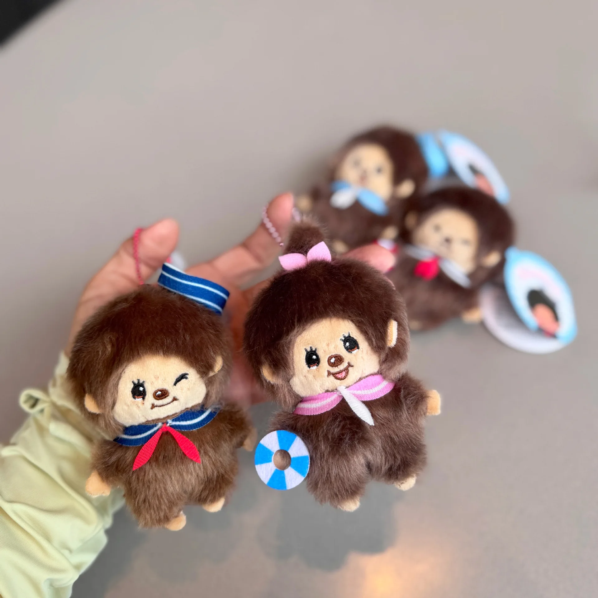 Cartoon Mengqiqi Plush Keychain Couple Pendant Cartoon Bag Hanging Gift