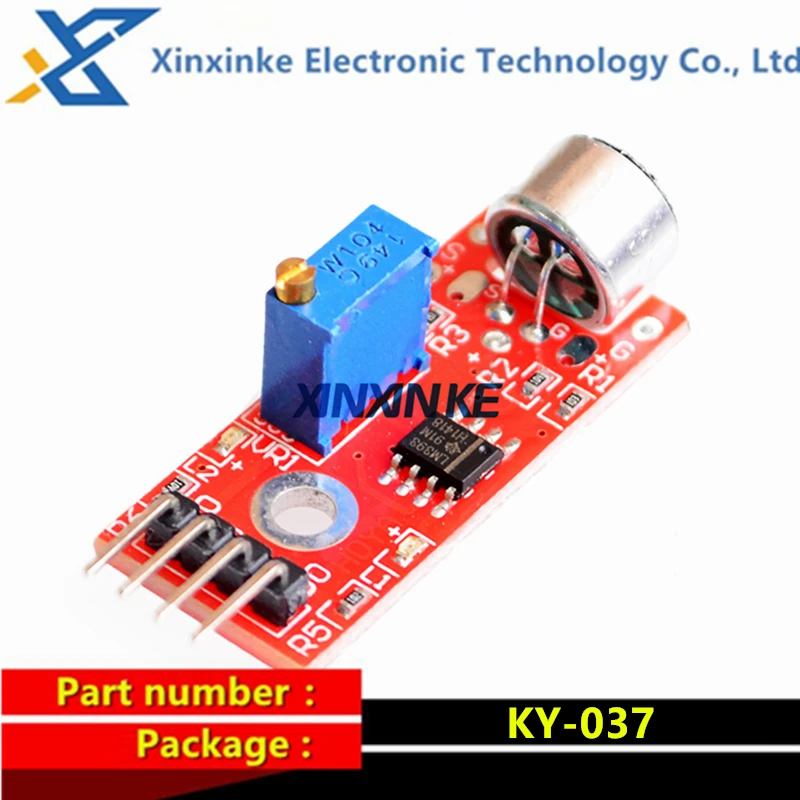Módulo de sensor de micrófono de alta sensibilidad de 5 piezas KY-037