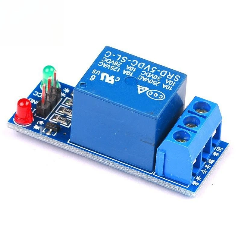 

100Pcs/pack 1 Channel Relay Module 5V High Level Trigger, with Light, Blue Plate