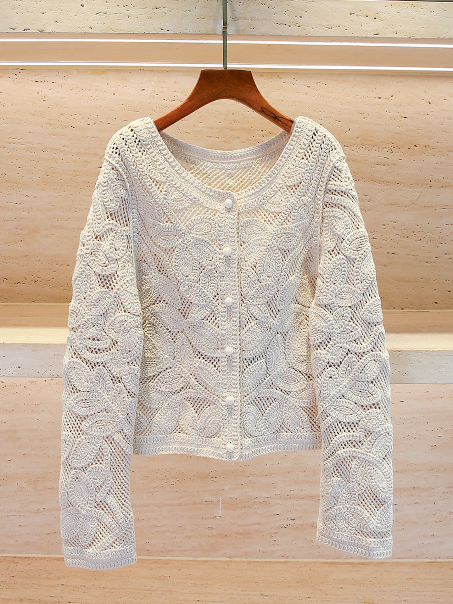 

Высококачественный женский вязаный открытый кардиган с вышивкой, свитер, осень-зима, удобный дышащий длинный свеч, ру...