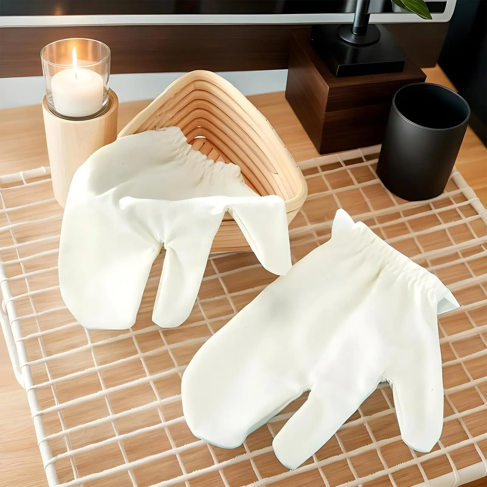 1 Stück Garshana-Handschuhe aus Rohseide, Massage-Handschuhe, Ayurvedische Massage-Peeling-Handschuhe, SPA-Handschuhe, Seiden-Massage-Handschuhe, Körperpflege-Tools