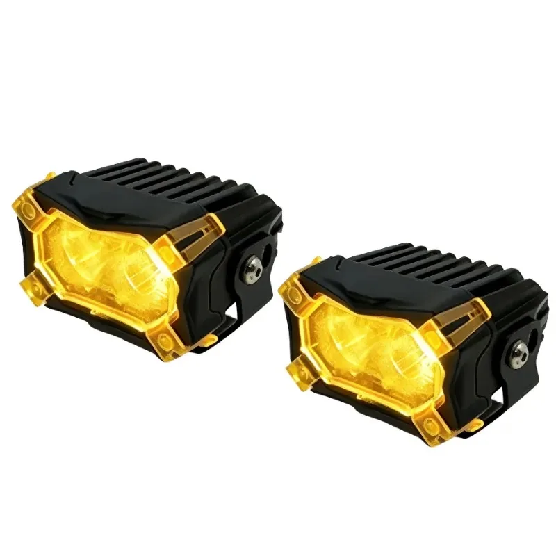 LED External Spotlight for Electric Motorcycle Four-Leaf Clover Design High-Power Dual-Color Far Near Light for BMW i3