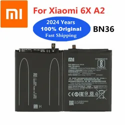 2024 Years High Quality BN36 Original Battery For Xiaomi Mi 6X A2 Mi6X MiA2 3000mAh Phone Battery In Stock + Tracking Number