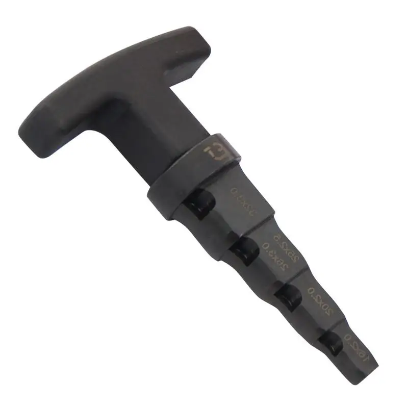 Deburring Tool Pipe Reamer Tool 4-in-1 Multi-layer Ratchet Swivel Calibration Reamer Fit 0.6-1.25in For Metal Industrial