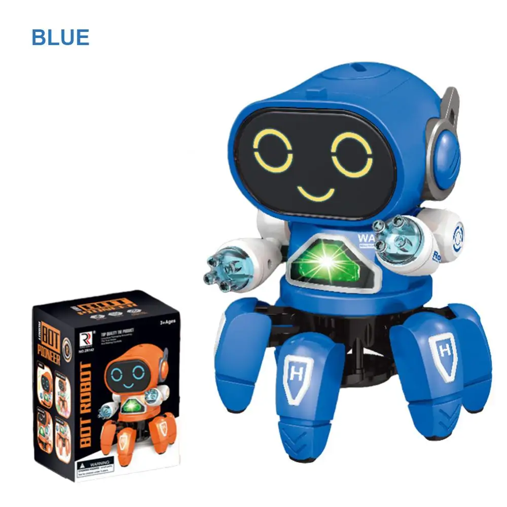 Danza musica 6 artigli Robot Octopus Spider Robot veicolo regalo di compleanno giocattoli per bambini bambini educazione precoce giocattolo per bambini ragazzi