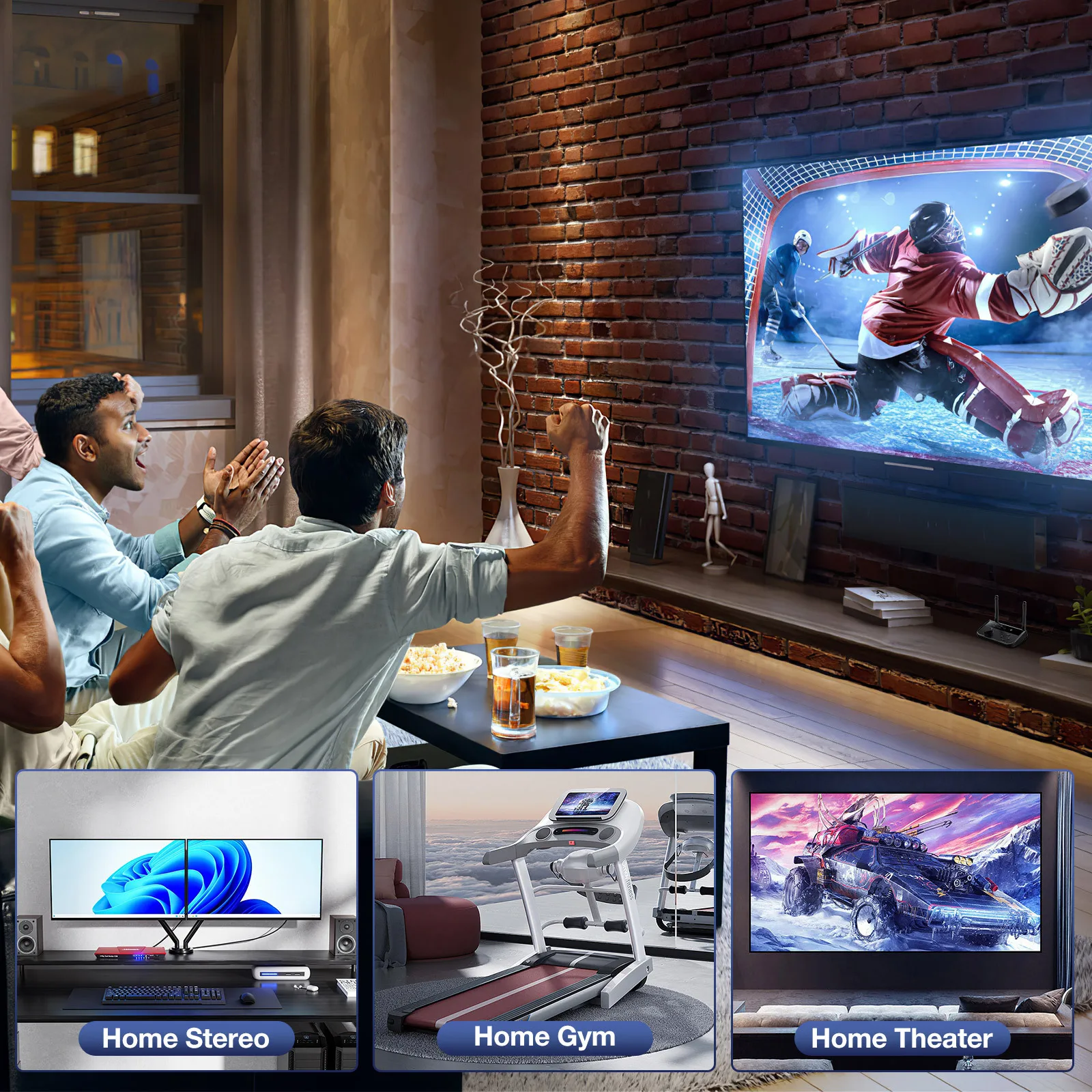 

Audio Adapter Wireless Transmitter Receiver Long Distance Dual Antenna for Home Stereo 5.3 Wireless Audio Adapter