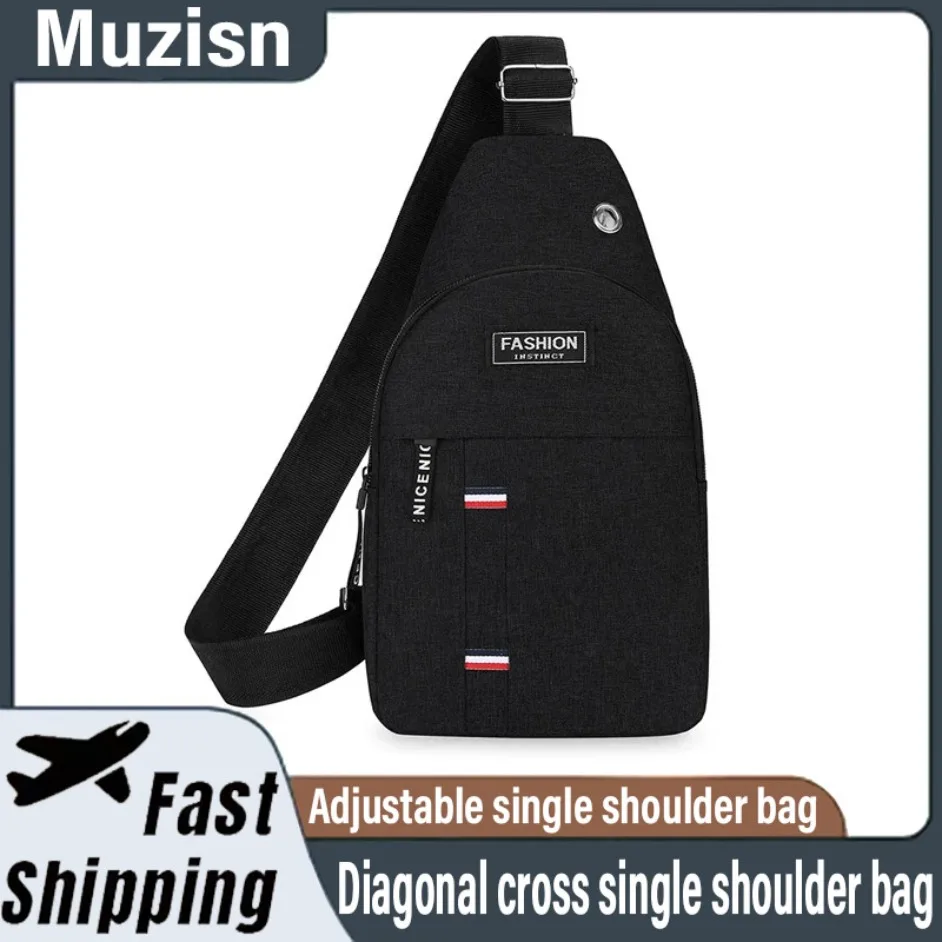 

Adjustable chest bag for both men and women, one shoulder diagonal cross single shoulder bag, Oxford cloth chest bag