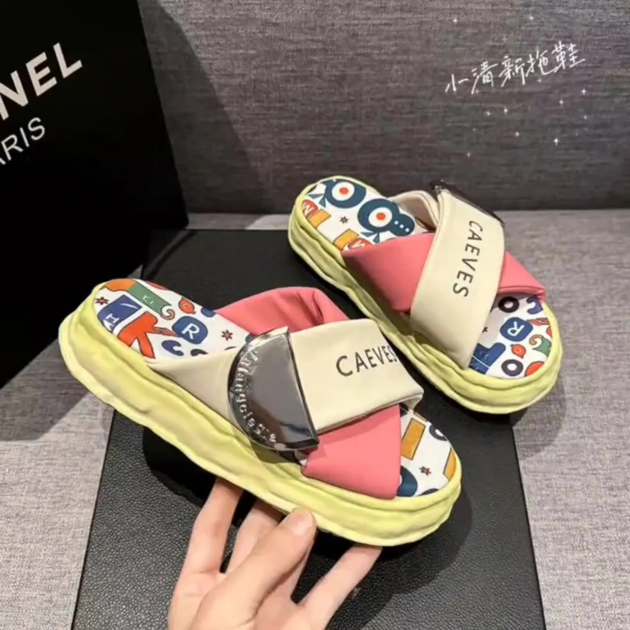 Shoes Woman's Slippers Low Slides Platform Shale Female Beach 2025 Sabot Rome PU Hoof Heels Fabric Scandals Rubber Shoes Woman 2