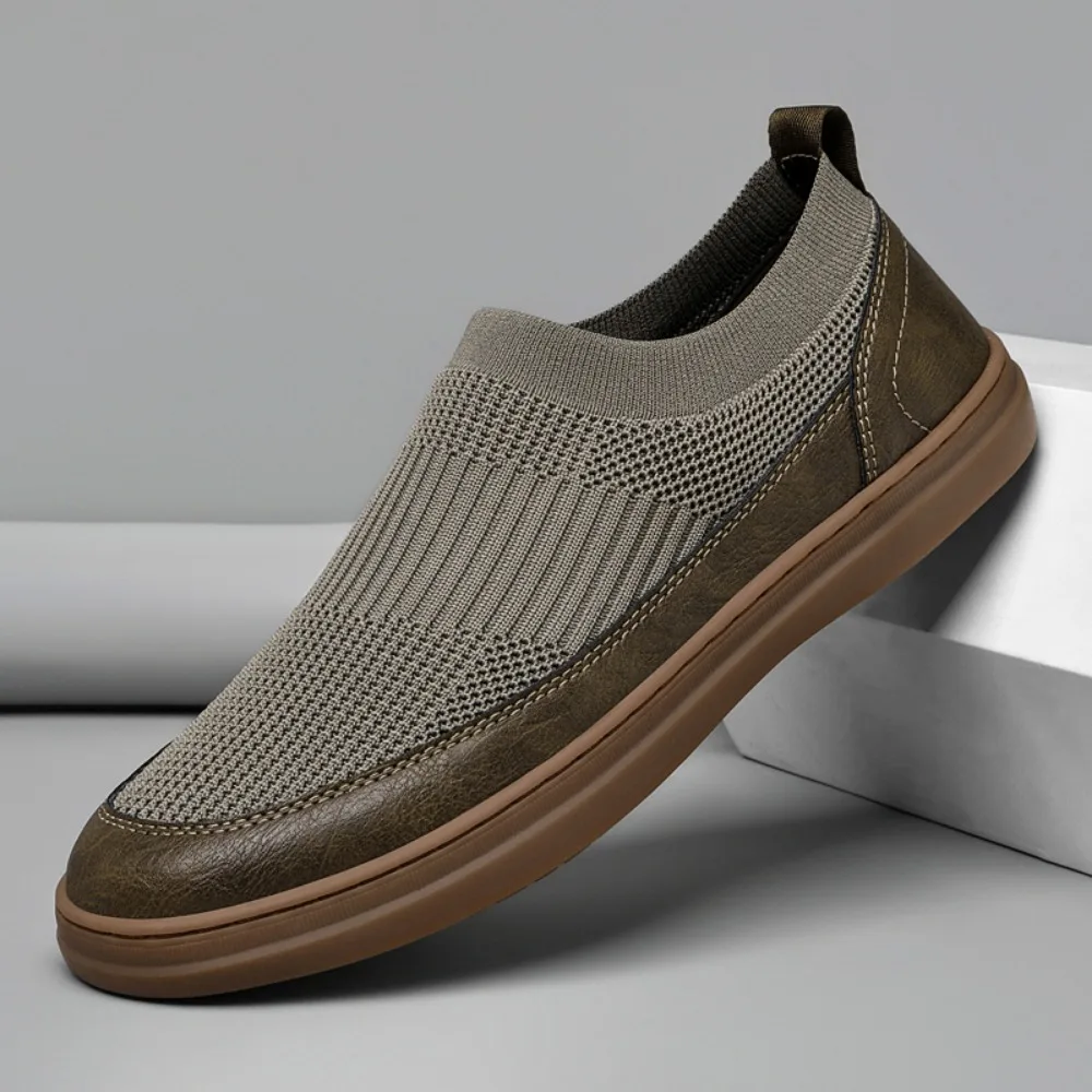 

Men's Knit Mesh Slip-On Casual Shoes Breathable Lightweight Walking Sneakers
