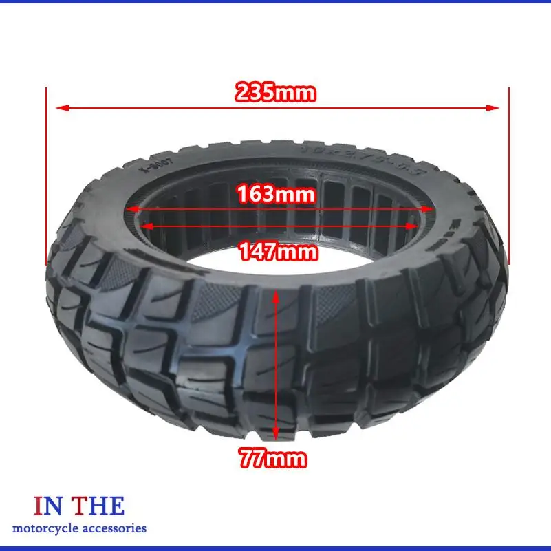 10x2.75-6.5 non inflatable tires, suitable for solid tires of 10 inch electric scooters