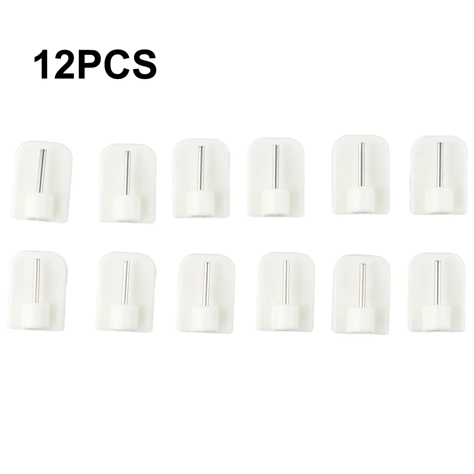 4/8/12Pcs Wall Mounted Window Bathroom No Drilling For Curtain Rod Home Kitchen Living Room Easy Install Self Adhesive Hook