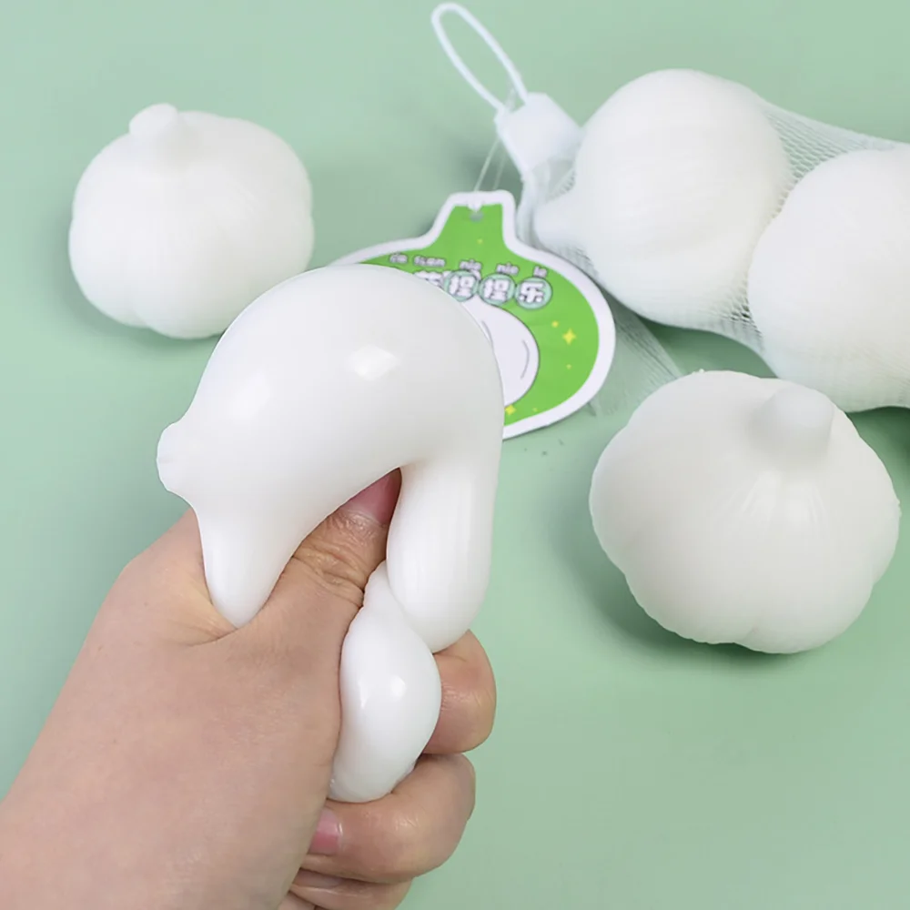 1/3pcs Simulated New Garlic Soft Pinch Relieve Daily Stress and Tension Decompression Fidget Daily Kitchen Decoration Gift Toy.