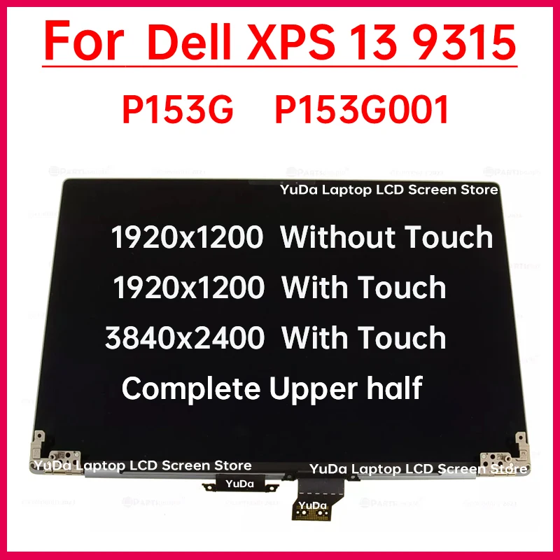 

13.4 Inch Touch Screen For Dell XPS 13 9315 P153G001 Laptop LCD Display Digitizer Full assembly Replacement 1920x1200 3840x2400