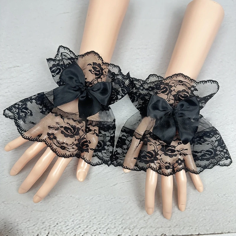 Nail mat to take photos bow lace mesh ruffle wrist cuffs Nail Art equipment hand sleeves for photo Manicure practice background