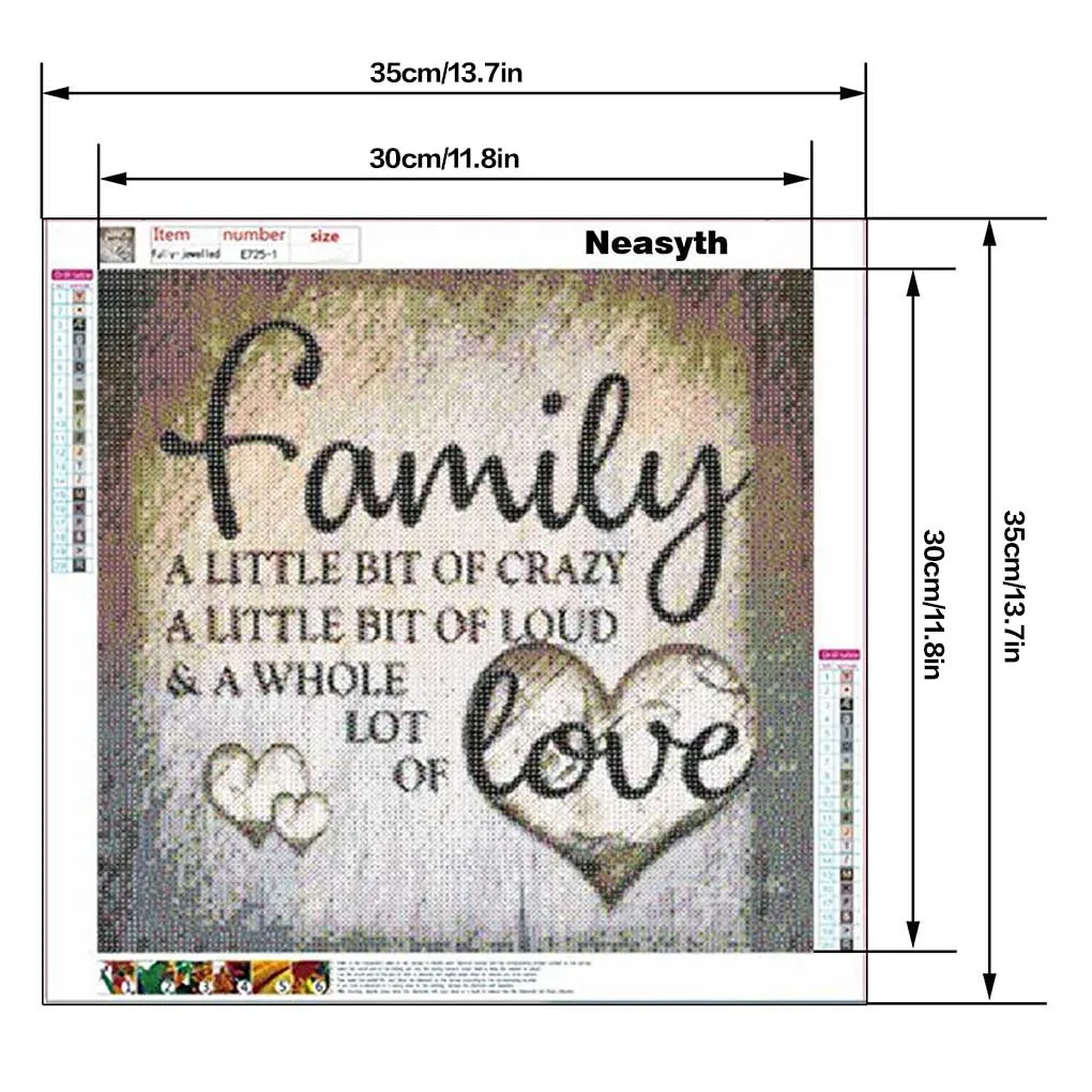 DIY ダイヤモンドペインティング 英単語 装飾ダイヤモンド刺繍 クリスタルクロスステッチ 40x40cm