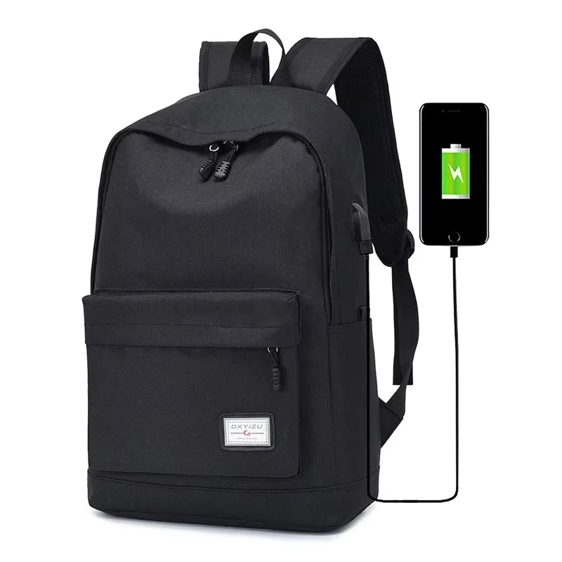 Usb Charging 15.6 Inch Laptop Backpack Men College School Bags Casual Canvas Backpacks Multi-function Notebook Designer Bag Pack