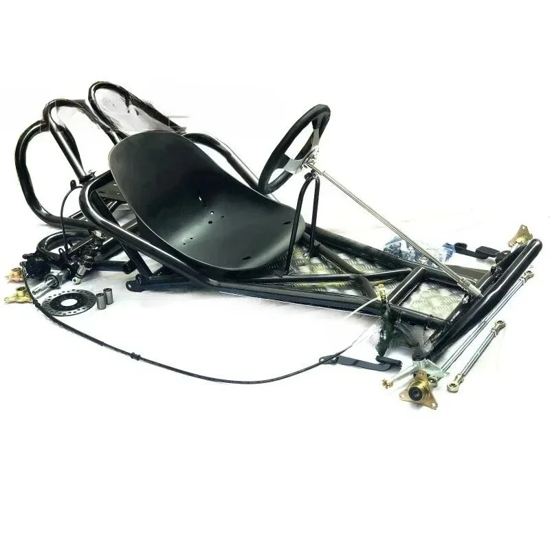 

168CC four-wheel motorcycle drift kart modification parts frame body front steering rear axle brake full set