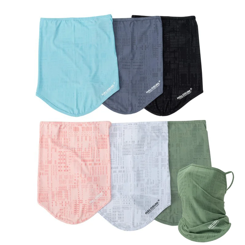 

Ice Silk Face Mask Breathable Sun Protection Face Cover Bicycle Motorcycle Running Sport Mask Wind-proof Dust-proof Cooling Mask