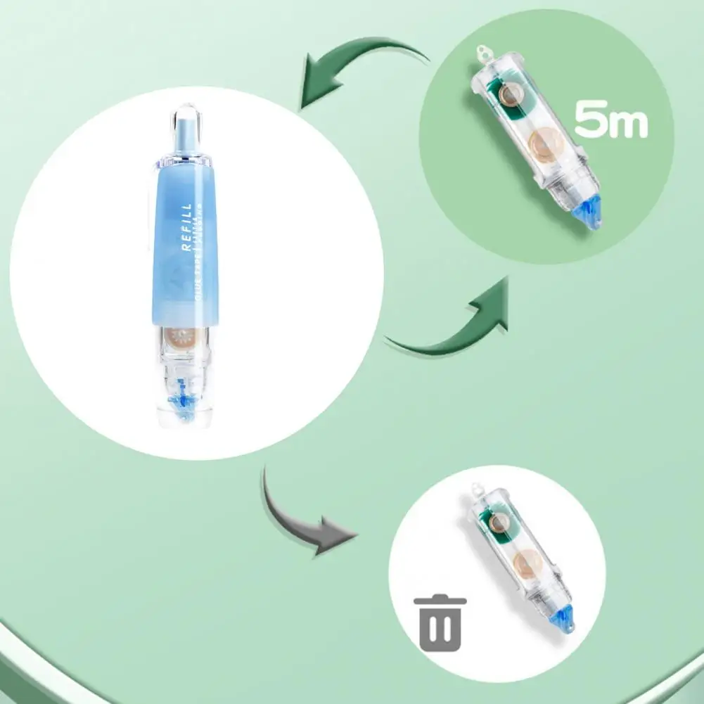 ลูกกลิ้งเทปกาวแบบยืดหดได้ลูกกลิ้งเทปสองชั้นสำหรับเครื่องจ่ายกาวสมุดติดรูปสำหรับโครงการถ่ายภาพในบ้านและโรงเรียน