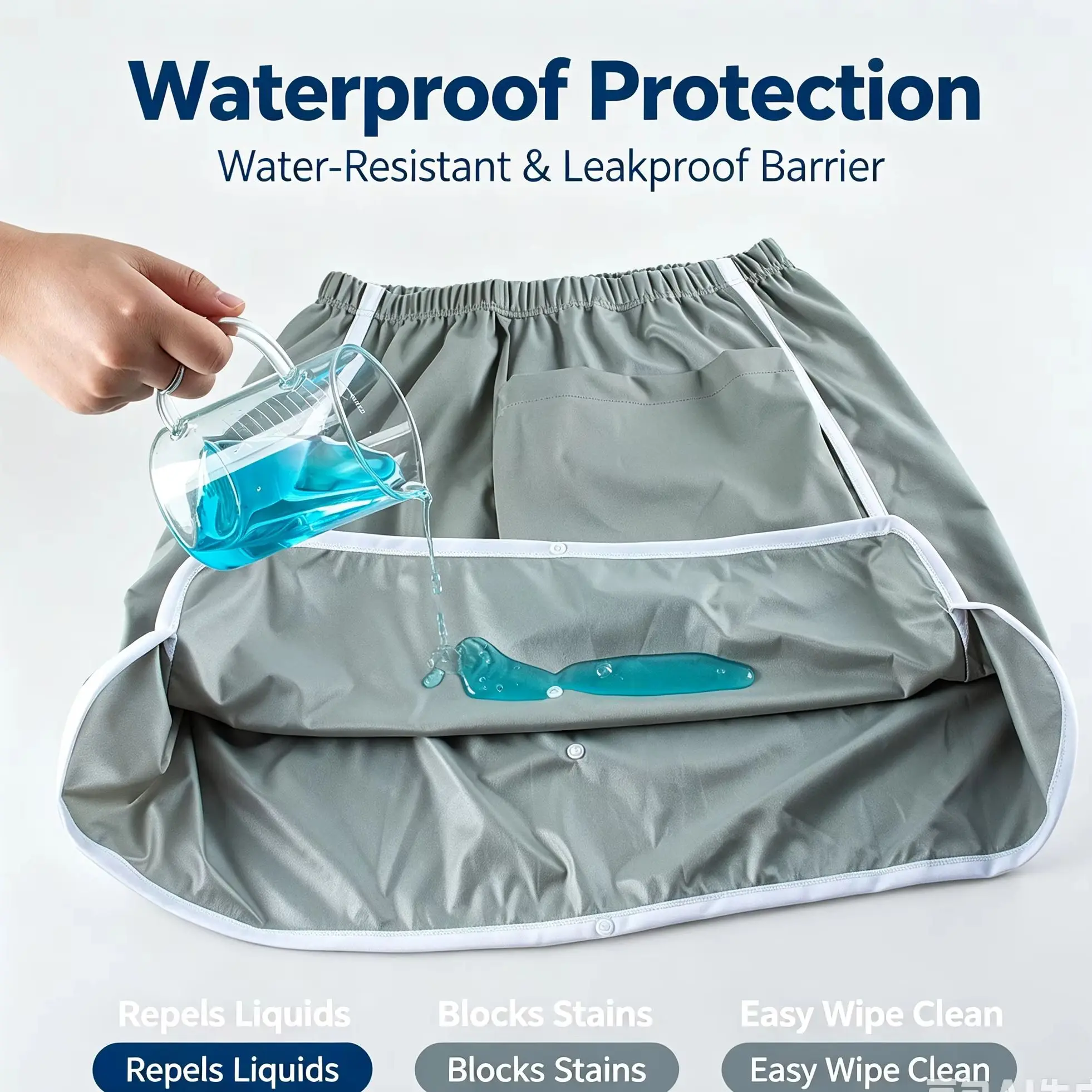 Reusable Washable Adult Incontinence Skirt for Women Waterproof Breathable Leakproof Menstrual Care Anti-Leak Skirt
