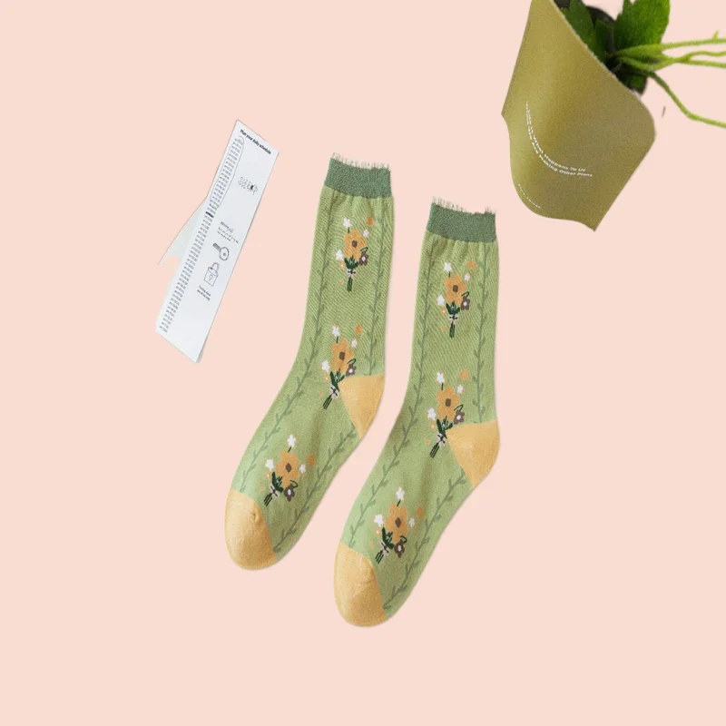 1/3 Paar Mittel rohrs ocken Japanische Spitze Frauen Blase Mund Socken Frühling und Sommer Frauen neue Wald-Stil Mittel rohr Socken