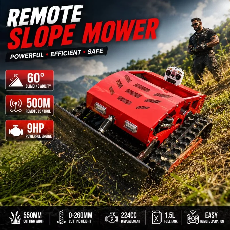 Brush Cutter Machine Ga soline 52CC - Heavy D uty Grass Clearing Weed Whacker for Large Farm Agricultural Garden