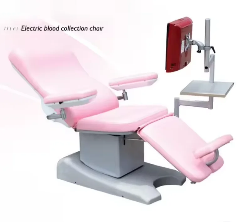 Hospital Use Electric 4 Motor Reclining Dialysis Height Adjustable Blood Collection Chair