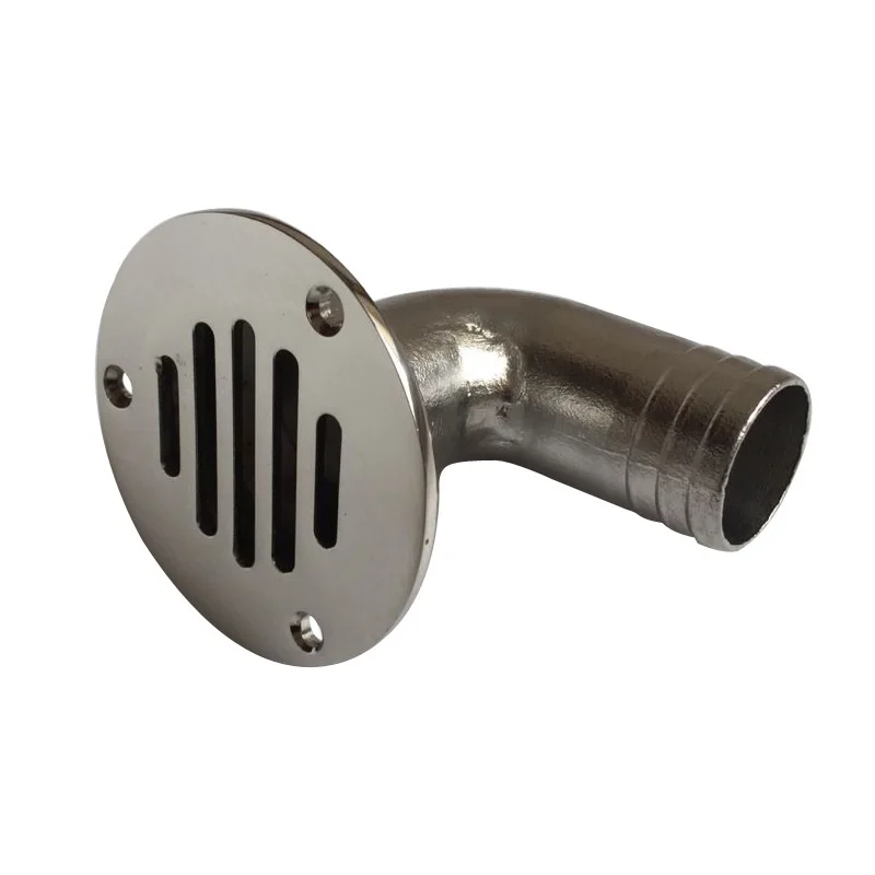 Stainless steel elbow floor drain plug pipe outdoor roof Marine hardware 32mm down pipe plug water