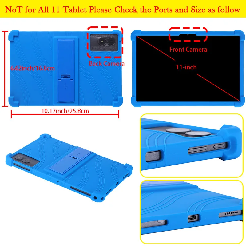 Protective Case for HOTWAV Pad11 Tablet (11-inch) — Child-Friendly Soft Silicone Case with Adjustable Stand