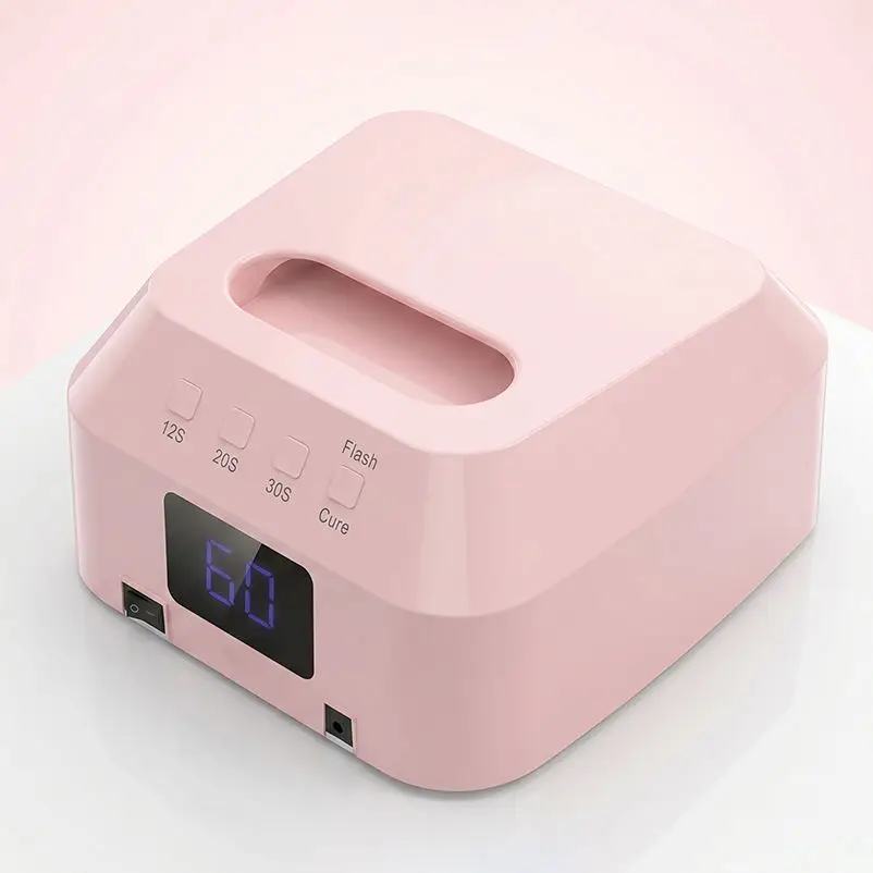 72W Cordless UV LED Nail Lamp 15600mAh Rechargeable Portable Nail Dryer LCD Display 4 Timer Gel Curing Light For Home Salon Use