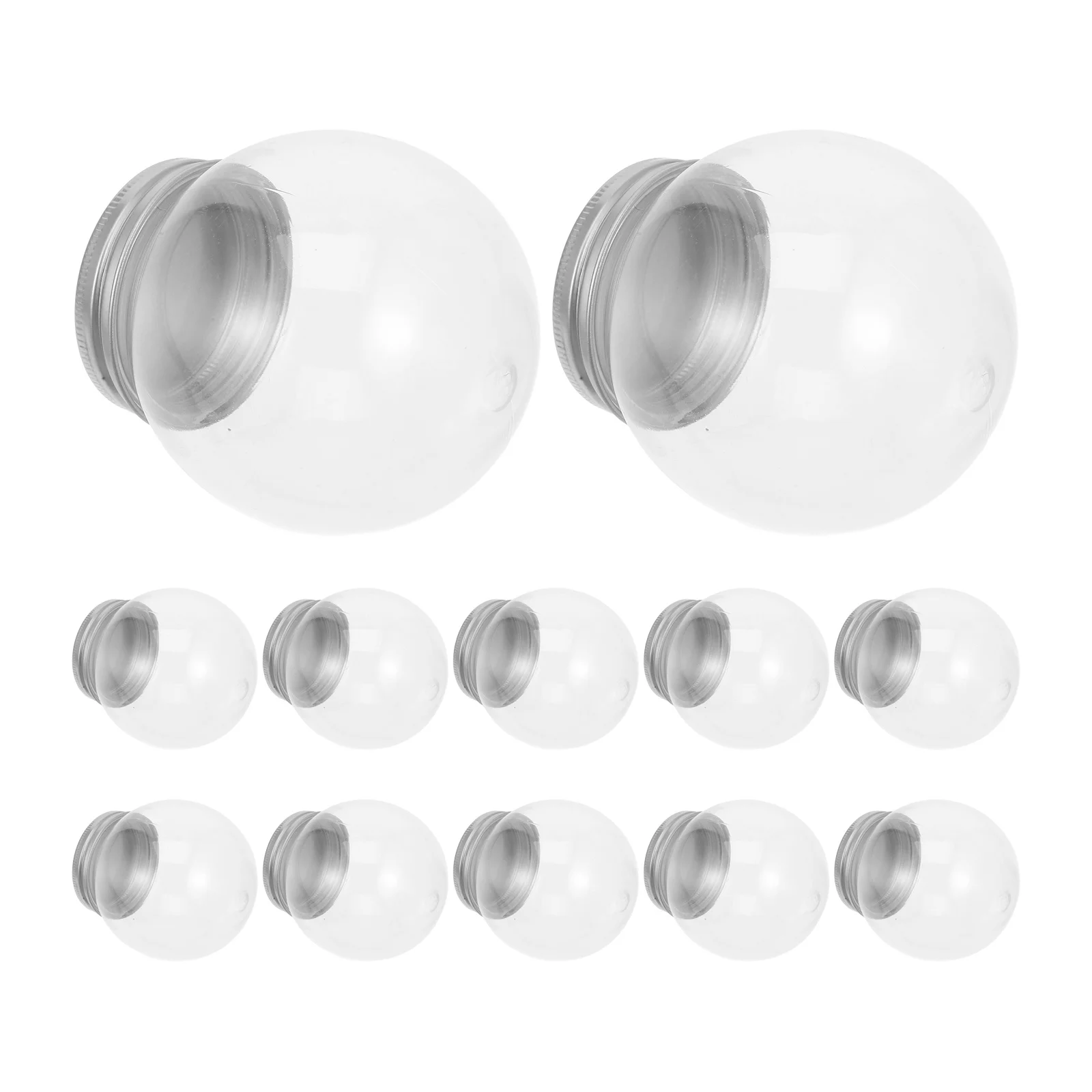 

12Pcs Clear Mini Snow Globes Plastic Water Globes Bulk DIY Snow Globe Craft Kits for Birthday Parties Weddings