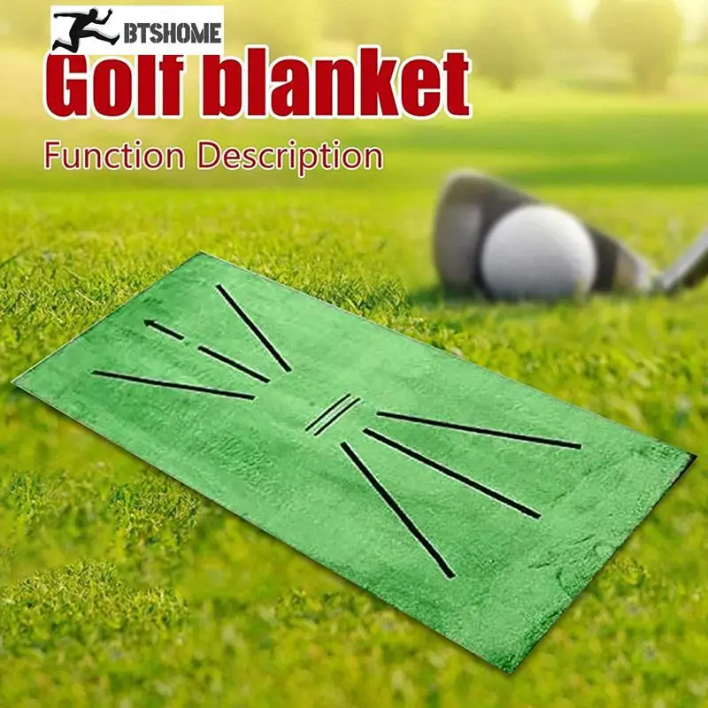 Portable Golf Swing Mat Hitting Batting Direction Mark Trace Indoor Home Golf Practice Training Mat Golf Ball Marker