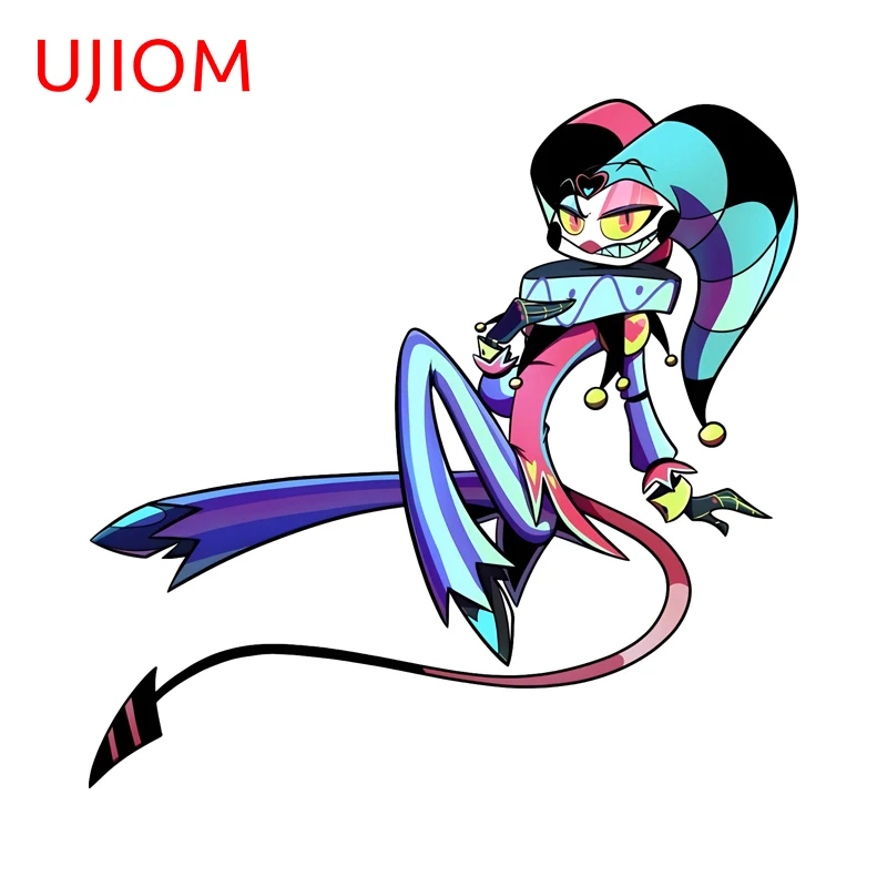UJIOM Fizzarolli Helluva Boss Wall Sticker Cool Personality Guitar Suitcase Decals Practical Simple Room Decoration Accessories